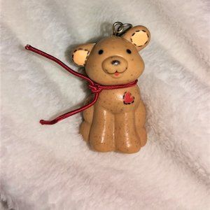 Hallmark sitting bear with heart VTG ornament 1981